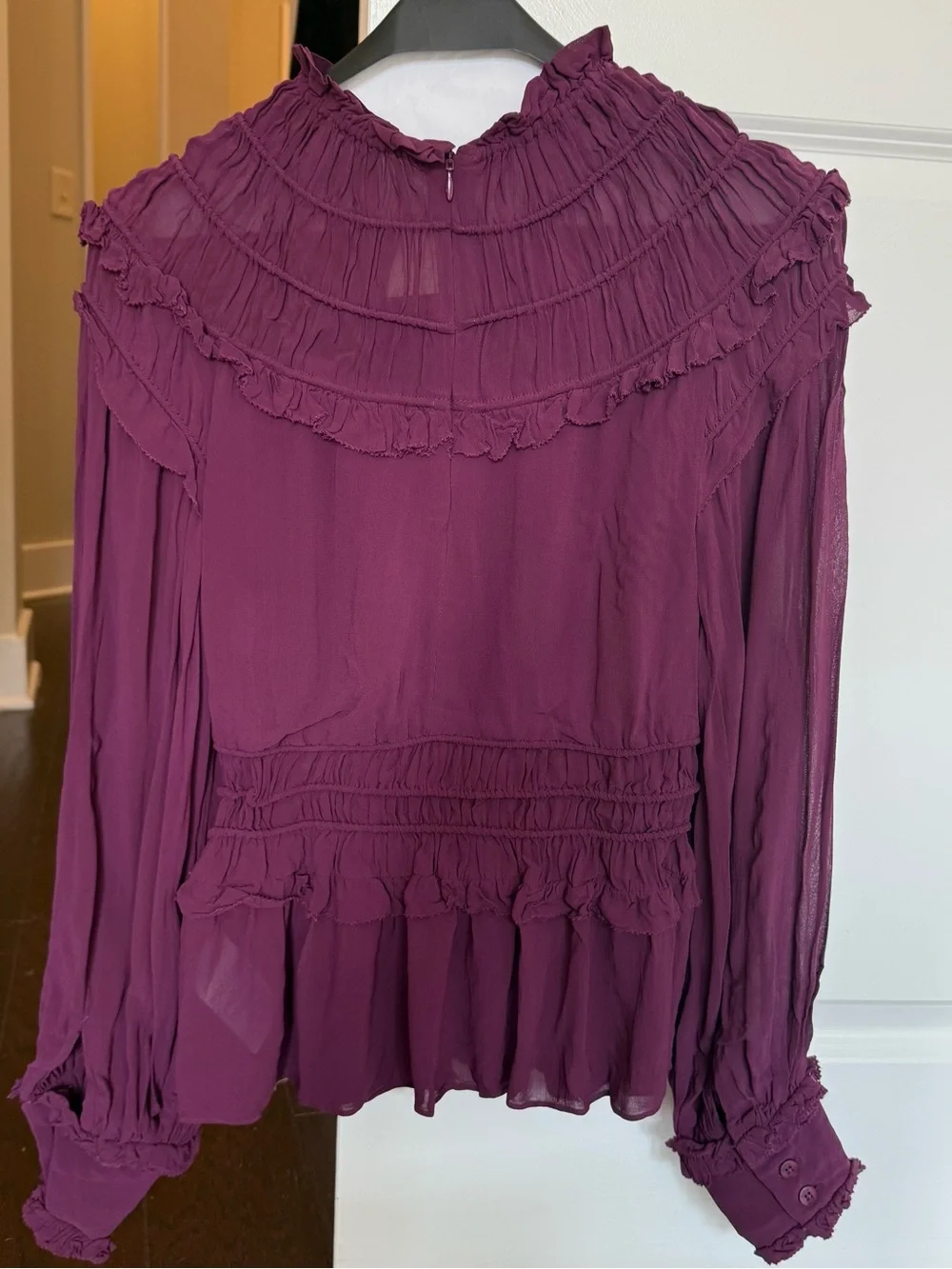 FARM Rio Purple Ruffle Peplum Blouse - Picture 12 of 16